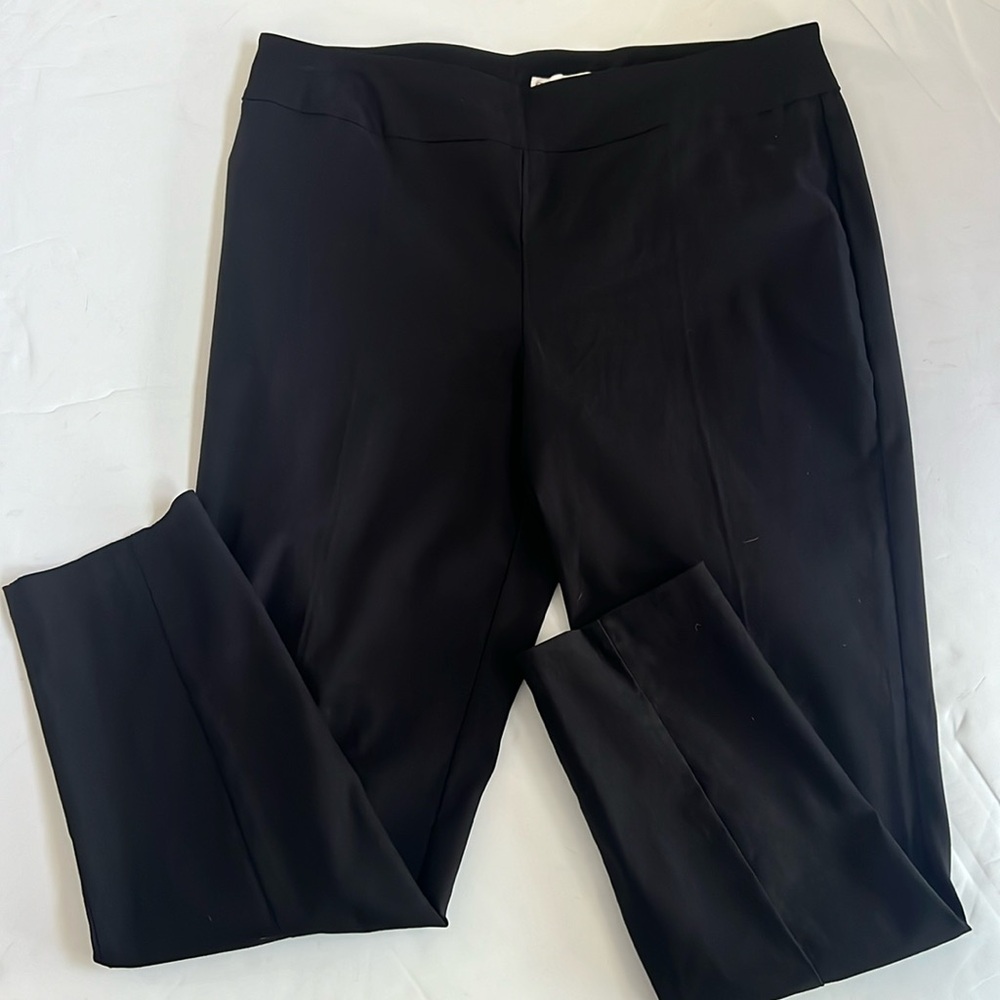 Cato Pull on Wide Waistband Mid Rise Black Pants